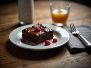 Receita de Brownie de Chocolate com Morangos