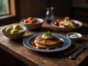 Receita de Panqueca Enrolada e Recheada com Calabresa e Cebola