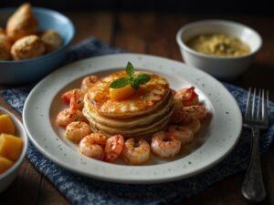 Receita de Panqueca Enrolada e Recheada com Camarão e Catupiry