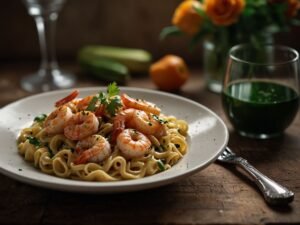 Receita de Strogonoff de Camarão com Molho de Tomate e Creme de Leite