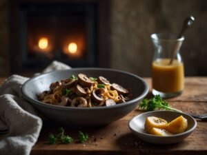 Receita de Strogonoff de Cogumelos com Creme de Leite para os Vegetarianos