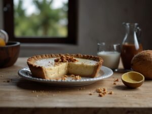 Receita de Torta de Coco com Massa Fina e Cobertura de Coco Fresco