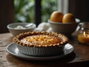 Receita de Torta de Coco com Massa Podre e Recheio de Pudim de Coco